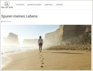 Kurzimpuls: Mut-zur-Stille.de - Spuren hinterlassen