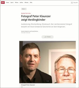 SRF.ch: Spuren fotografisch festhalten - Beitrag auf SRF.ch