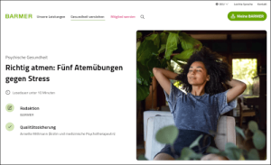 Baumer.de: Psychische Gesundheit Richtig atmen: Fünf Atemübungen gegen Stress