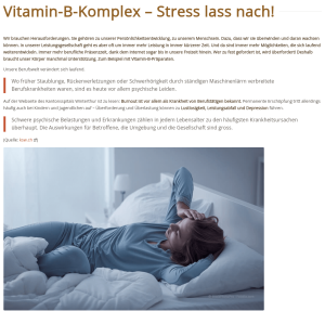 Vitamin B-Komplex: Stress lass nach - Fachartikel auf ausbildung-tipps.ch