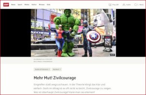 Mehr Mut! Zivilcourage. Sendungen auf SRF.ch zum Reinhören.