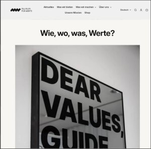 Wertedefinition vom Museumfuerwerte.de