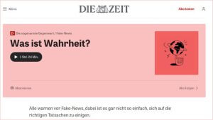Zeit.de: Podcast: Was ist Wahrheit?